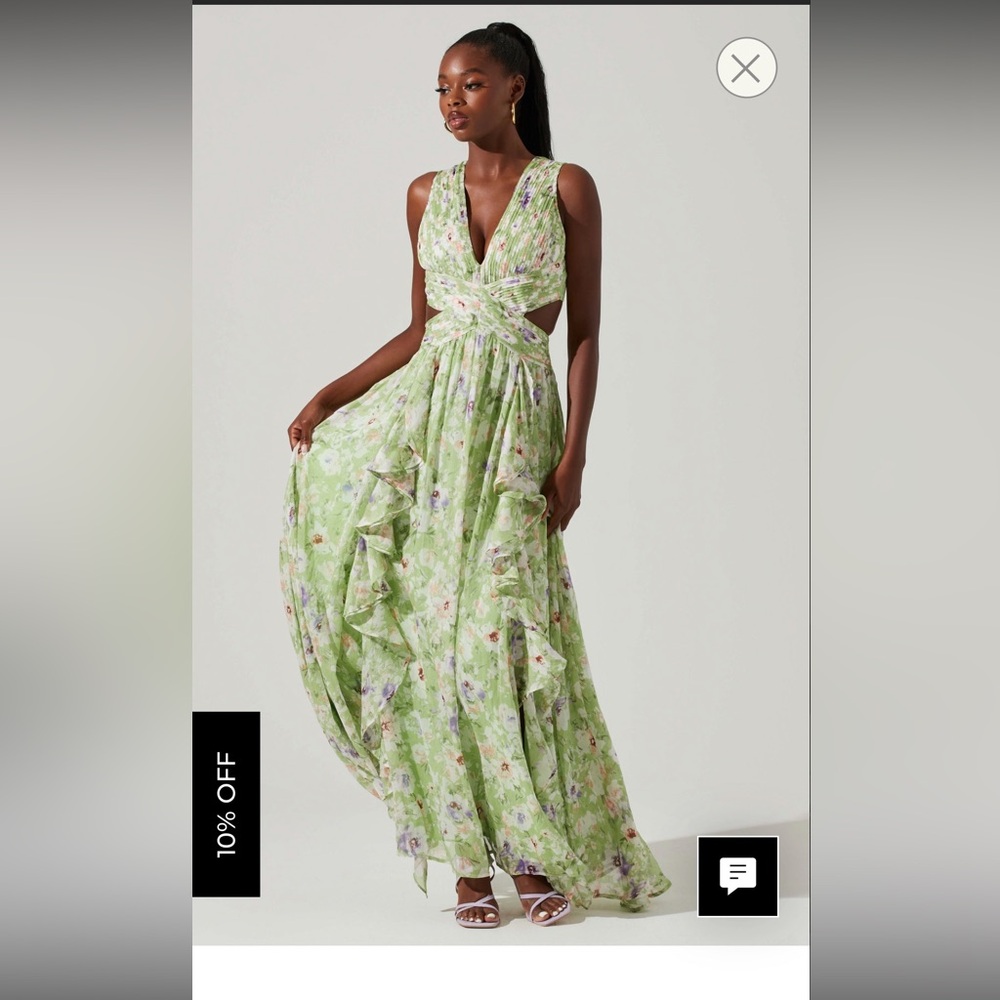 Noya Floral Cutout Maxi Dress
